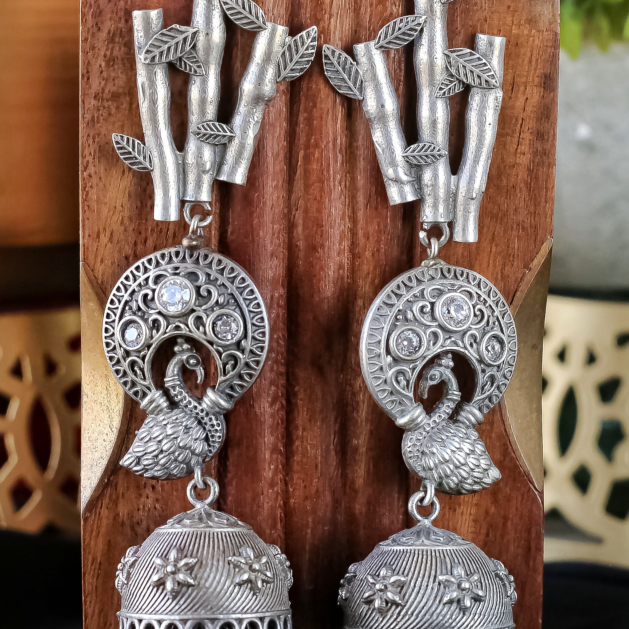 Mili German Silver Jhumki