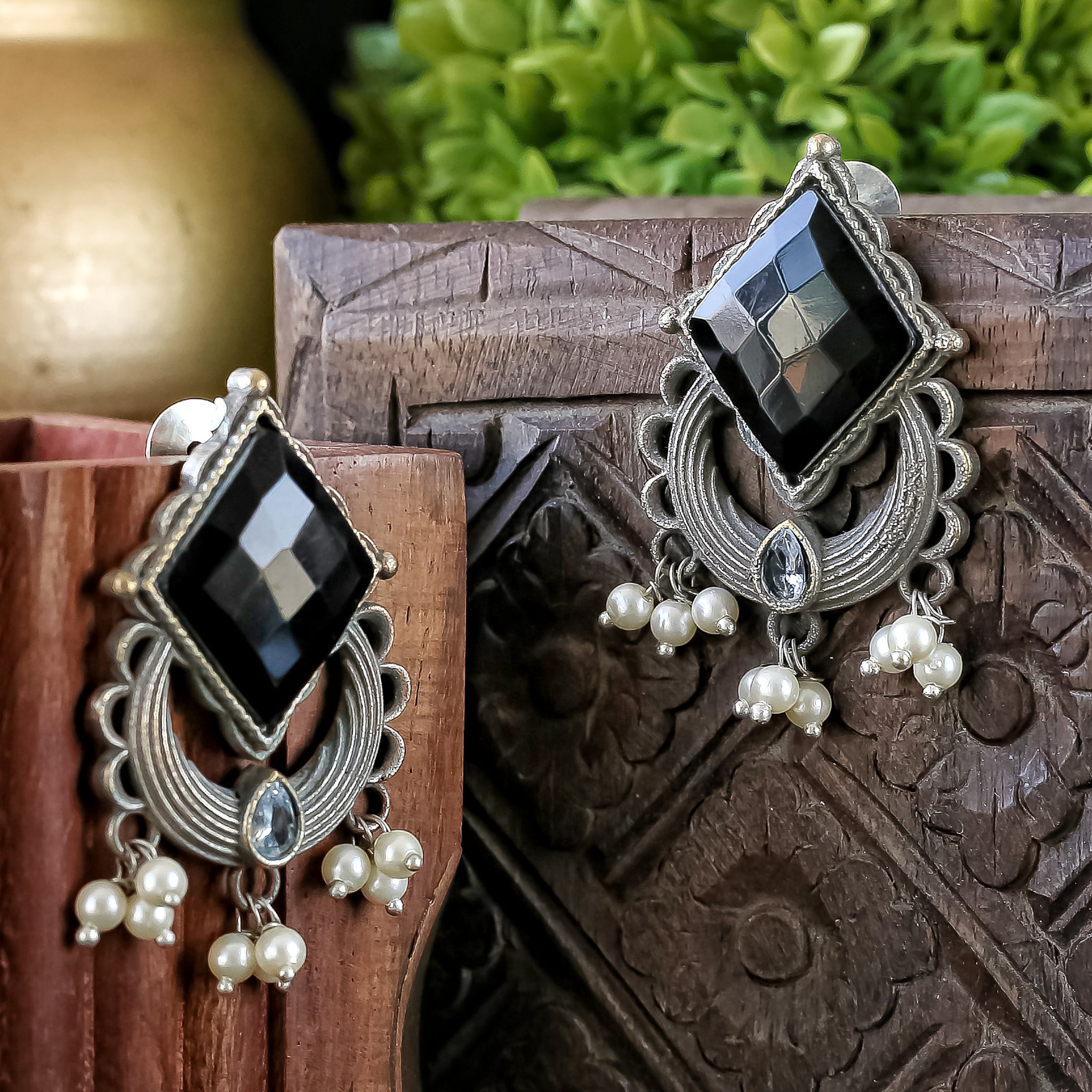 Mehreen Oxidized Earrings