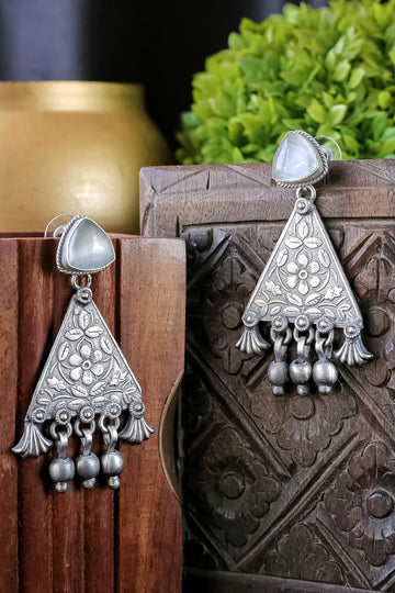 Nandini Silver Replica Earrings