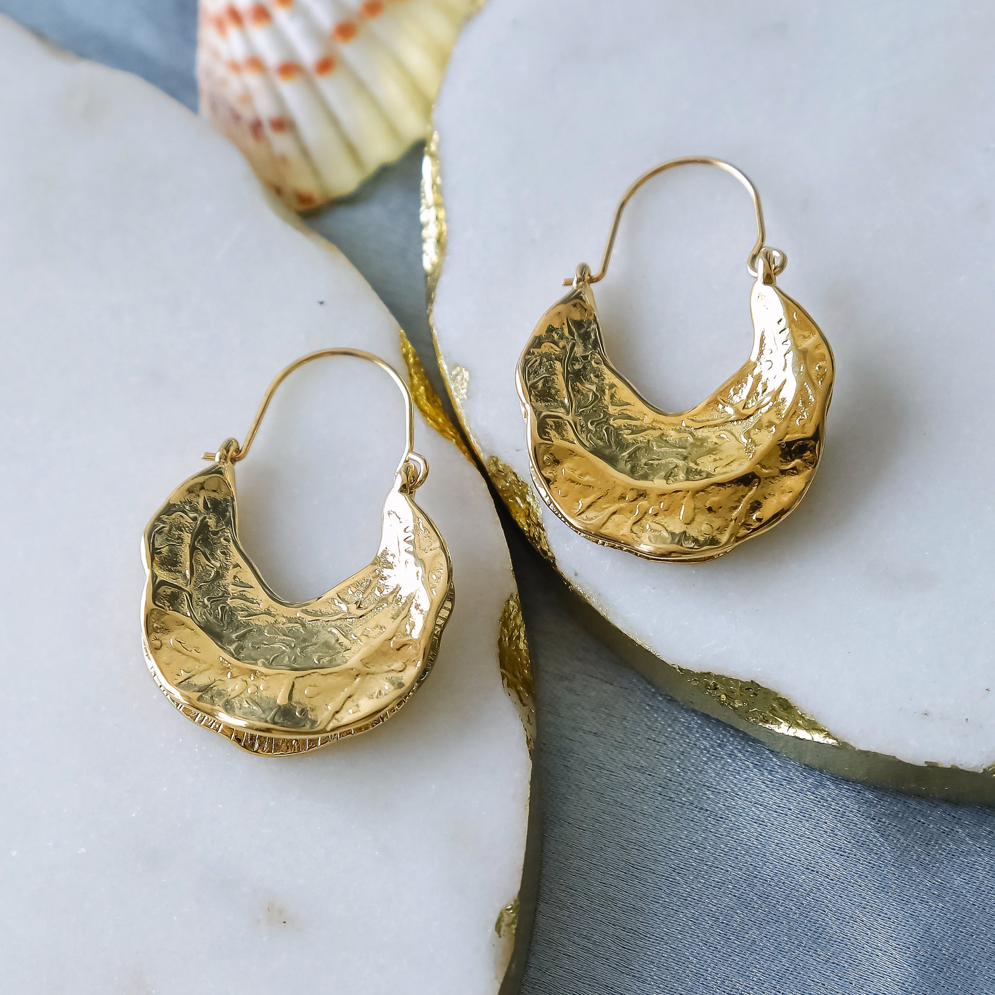 Hammered Chunky Earrings