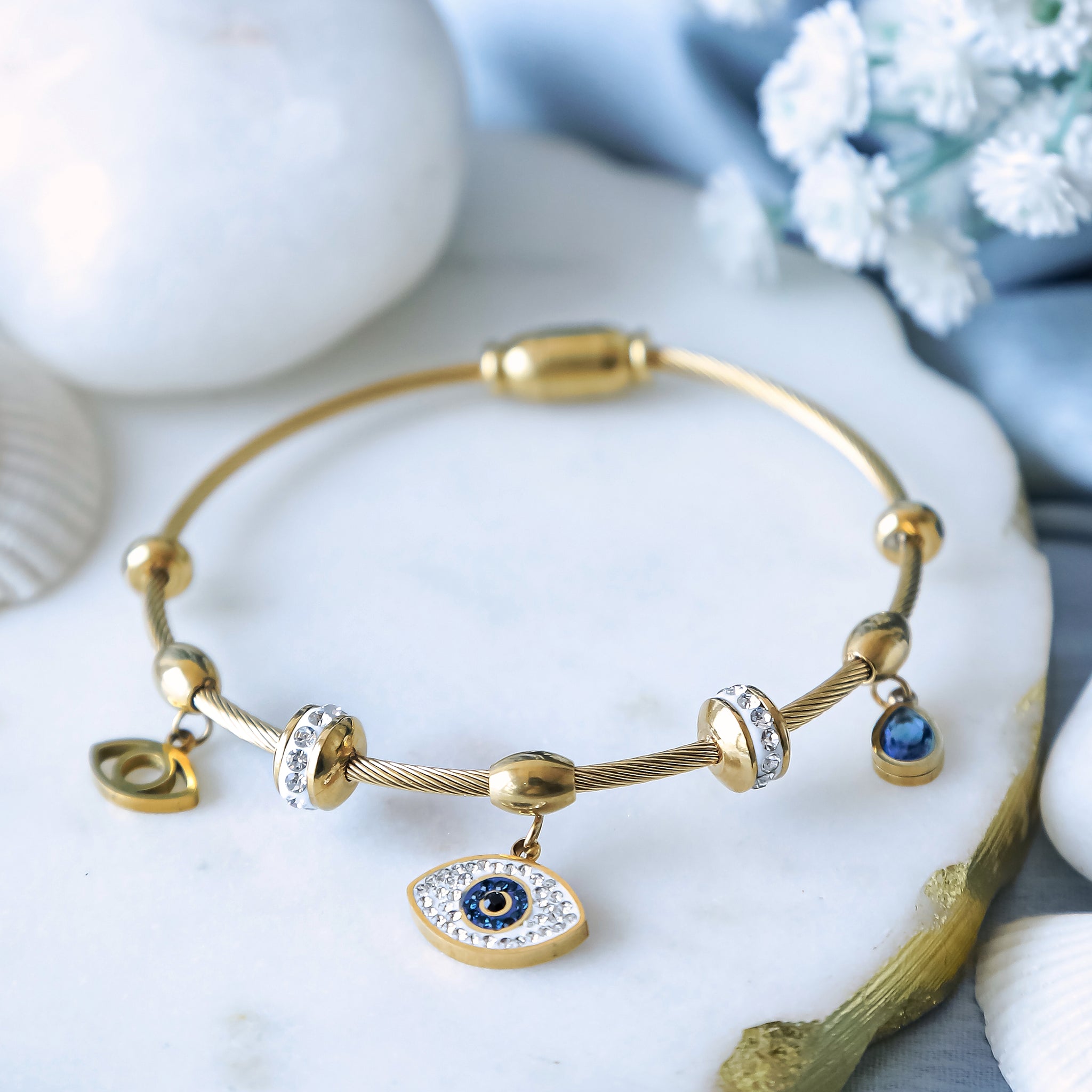 Evil Eye Charms Bangle