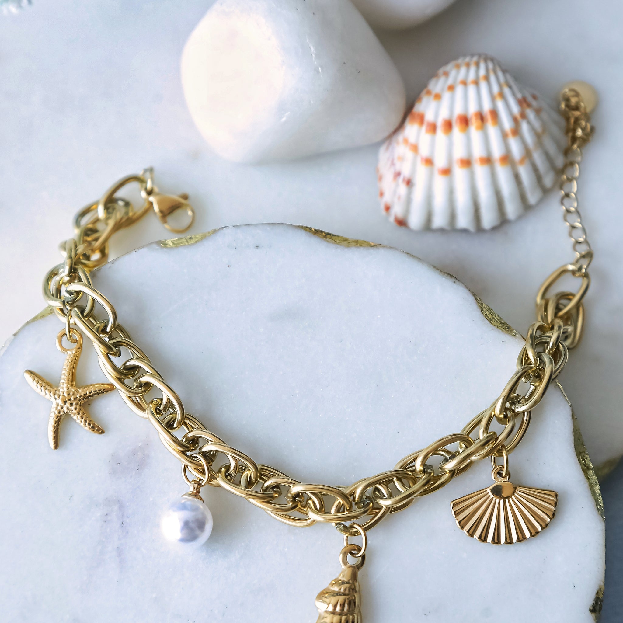Beach Vacation Charms Bracelet