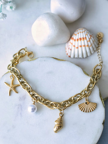 Beach Vacation Charms Bracelet