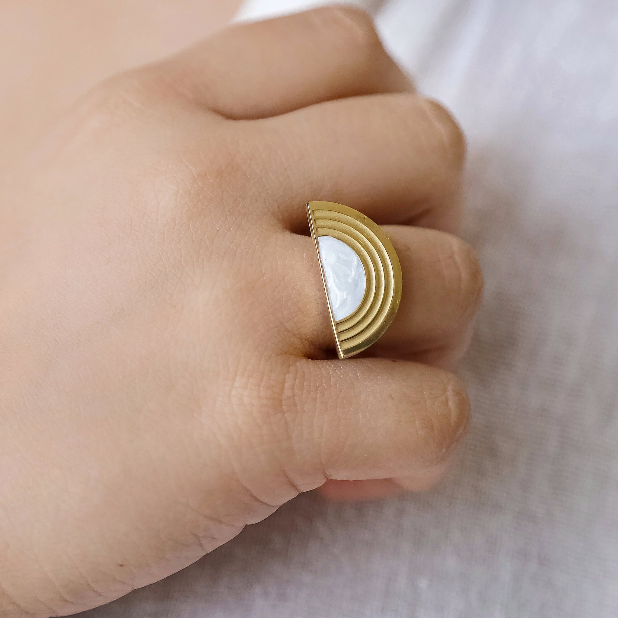 Dina Semi Circle Ring