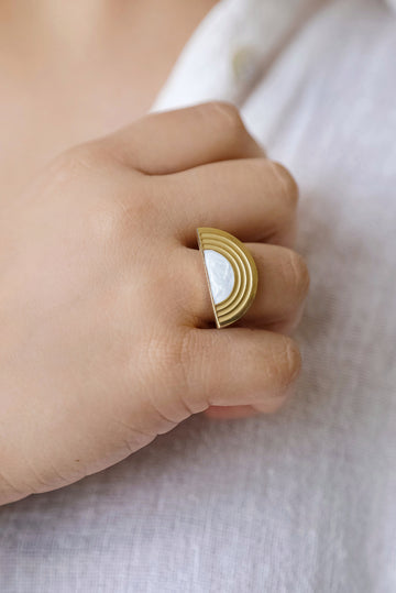 Dina Semi Circle Ring