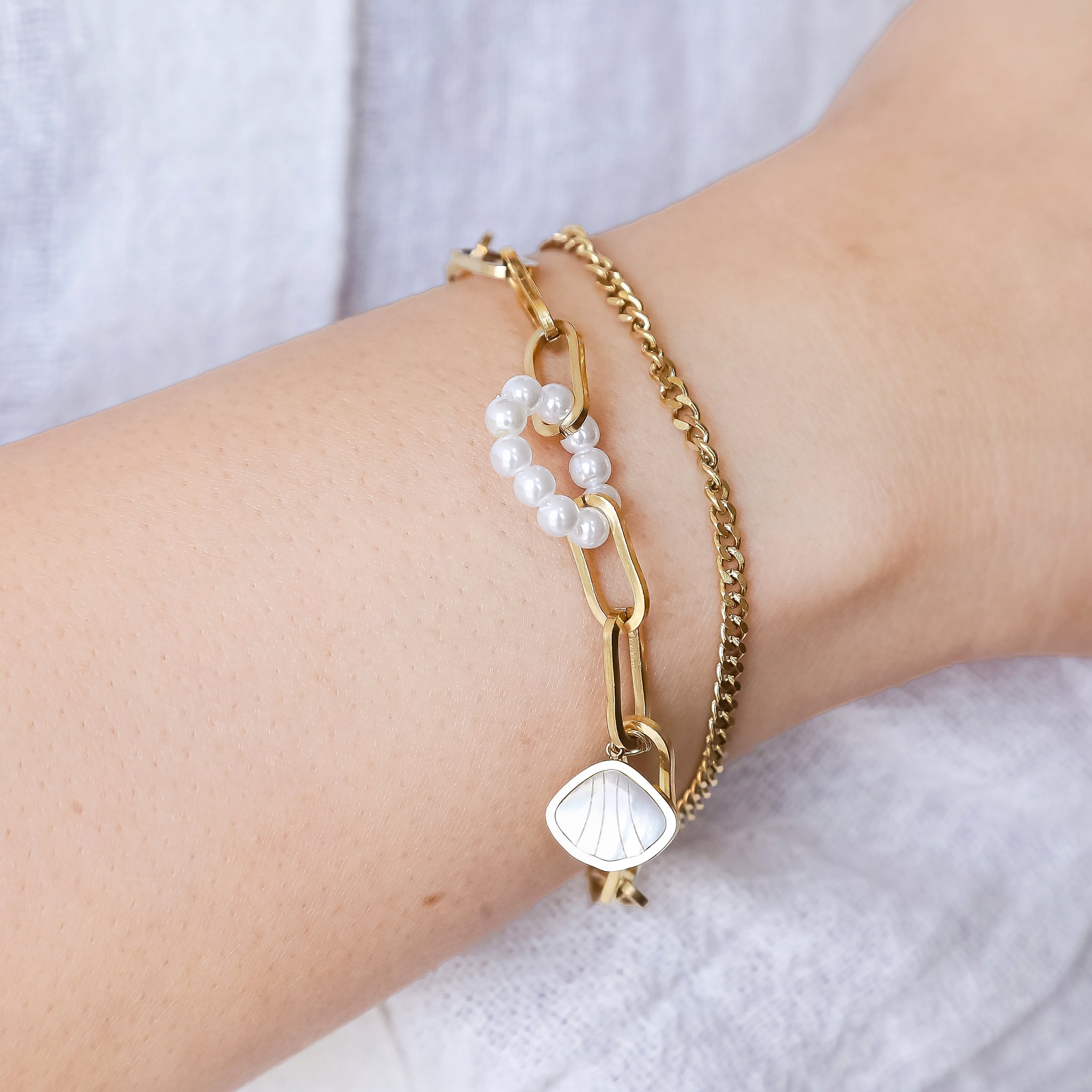 Serene Link Layered Bracelet