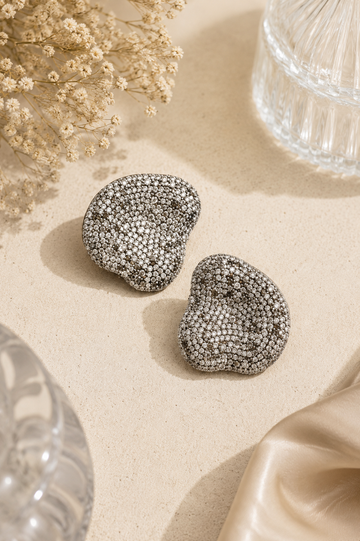 Molten Pavé Stud Earrings