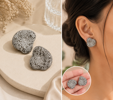 Molten Pavé Stud Earrings