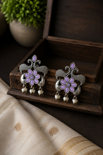 Atrika Silver Replica Earrings