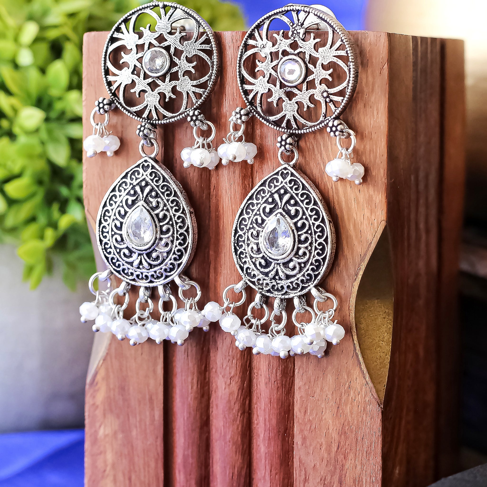 Stuti Silver Replica Drop Earrings